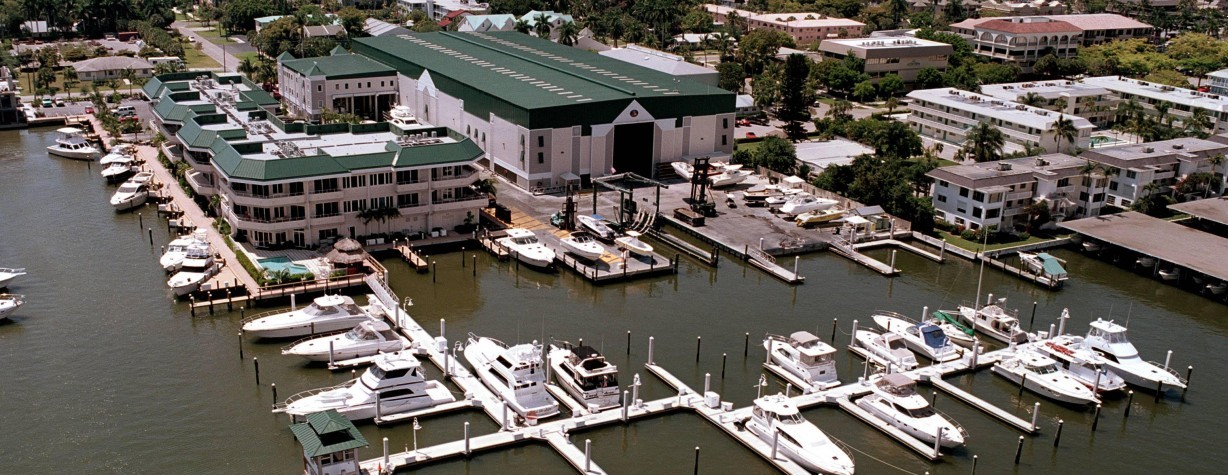 Naples Bay and the Naples Boat Club — home of Naples Yacht Brokerage